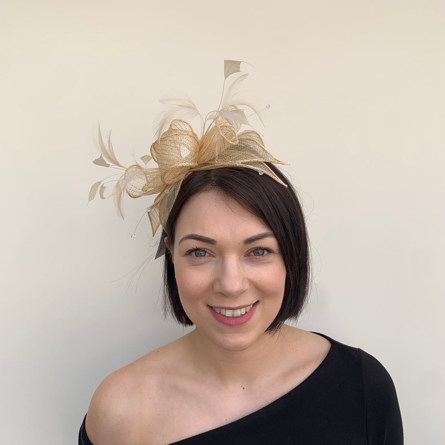 J Bees JB23/318 Fascinator in Neutrals