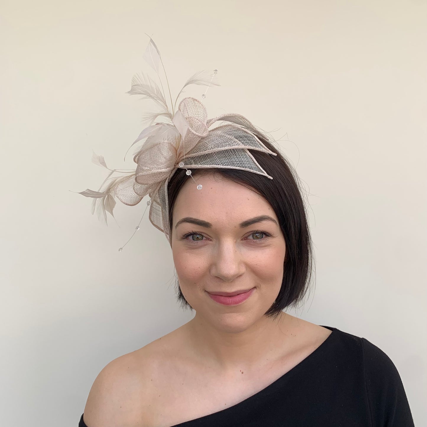 J Bees JB23/318 Fascinator in Neutrals