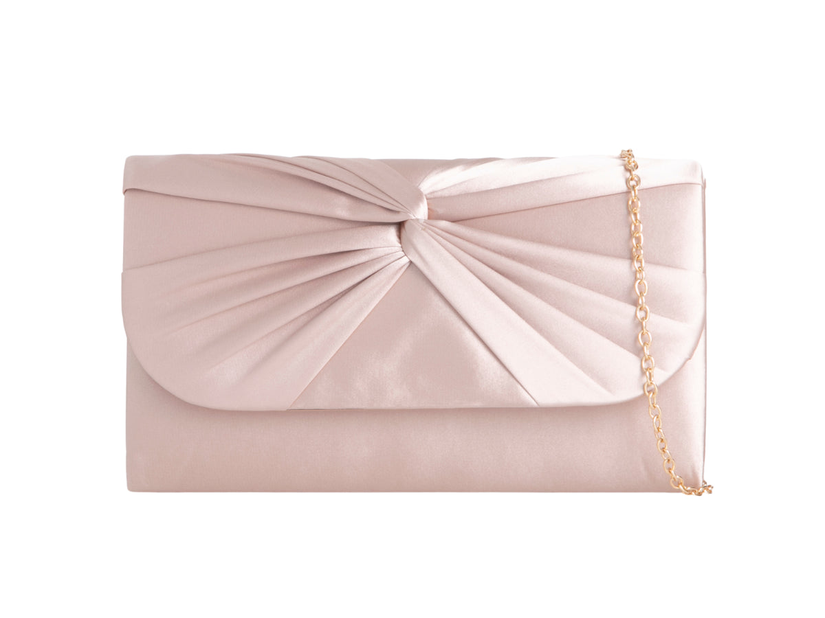 Koko H2806 Knot Front Satin Clutch Bag