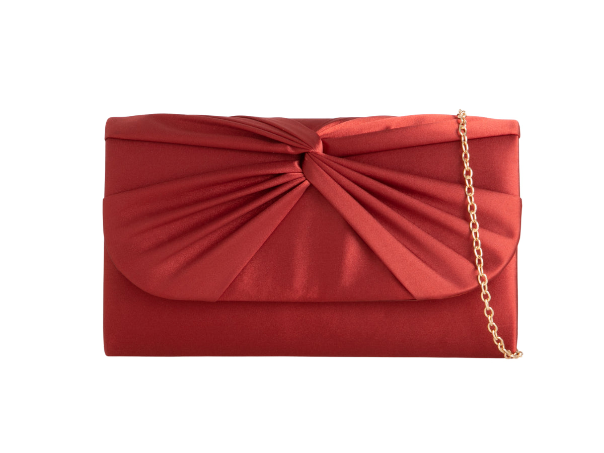 Koko H2806 Knot Front Satin Clutch Bag