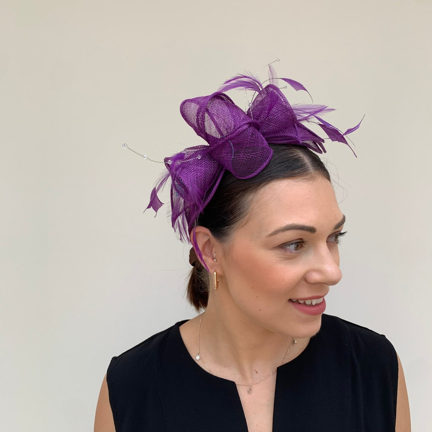 Max and Ellie CF1 Fascinator in Purple