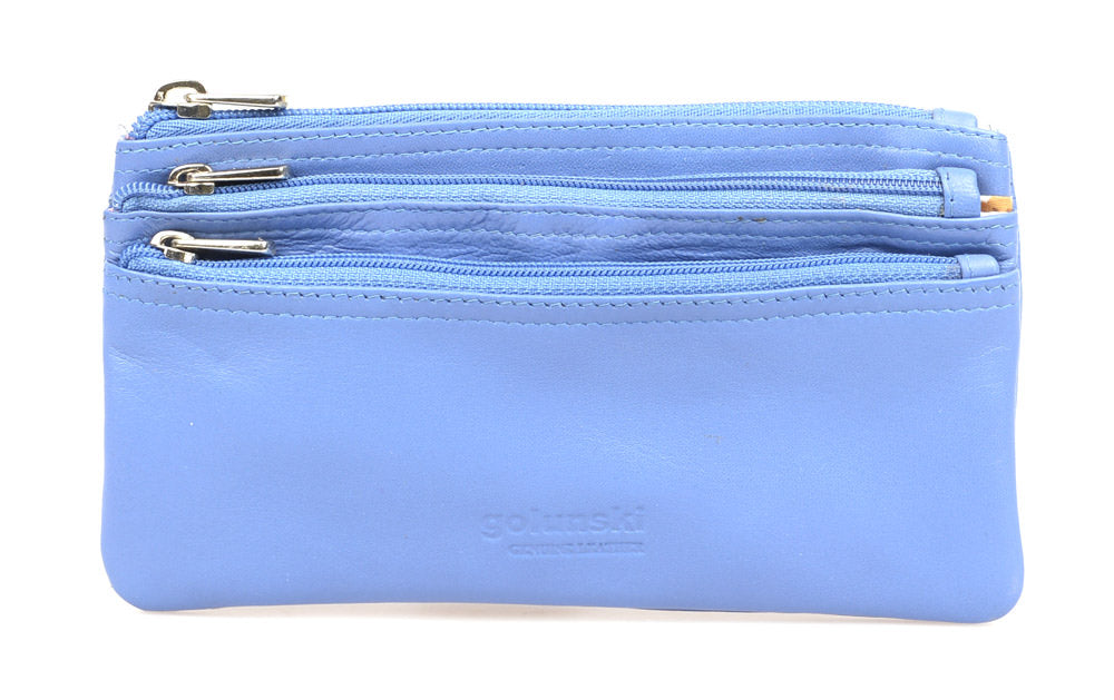 Golunski 0-330 Triple Zip Flat Leather Purse
