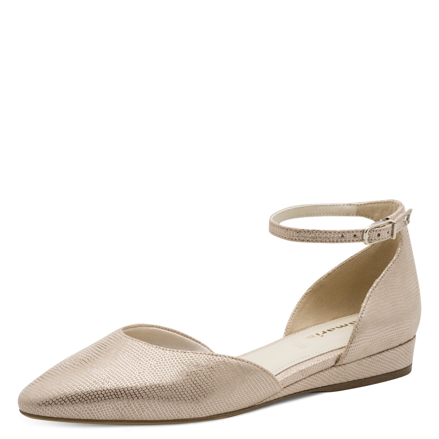 Tamaris 1-22155-46 Light Gold Flat Wedge Shoe