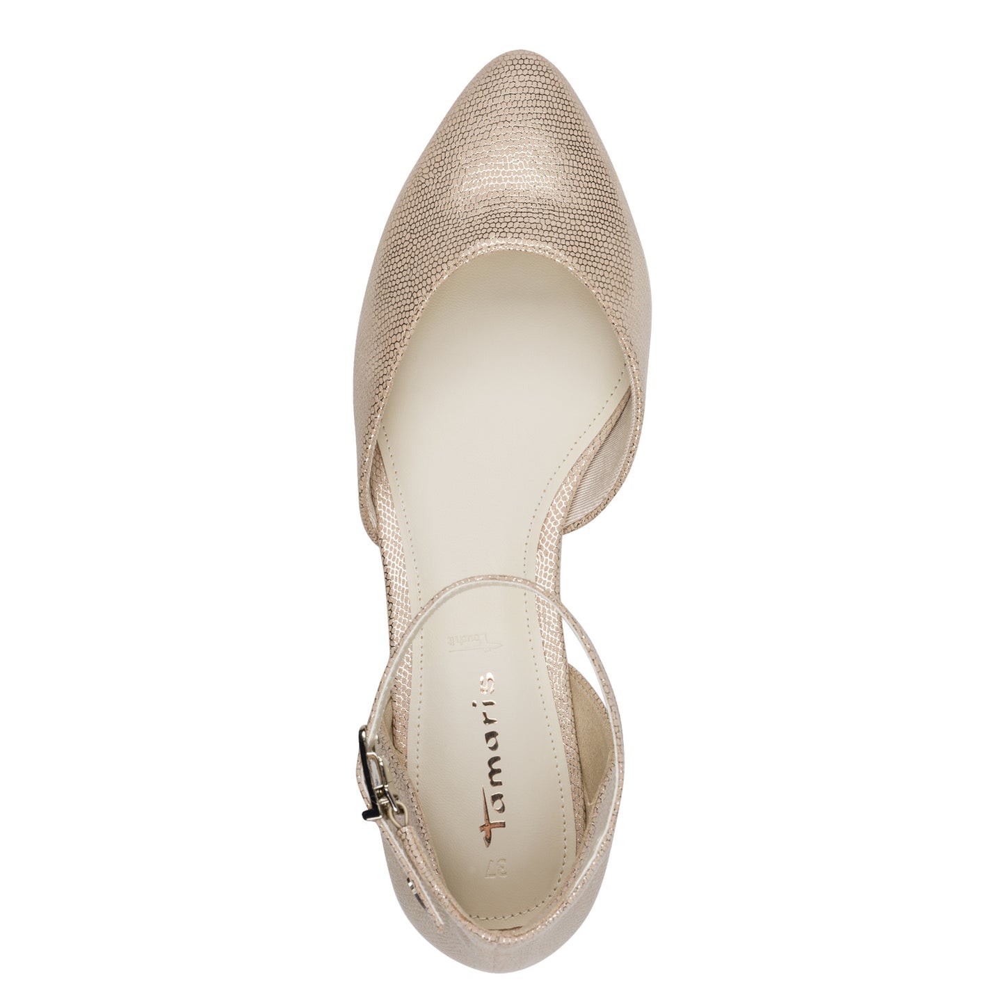 Tamaris 1-22155-46 Light Gold Flat Wedge Shoe