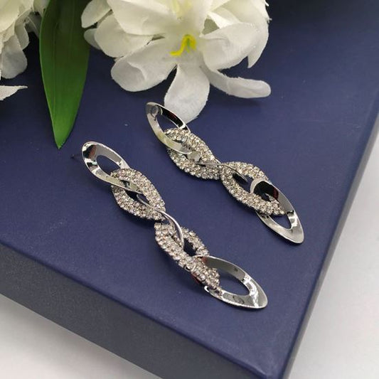 Link Chain Diamante Earrings