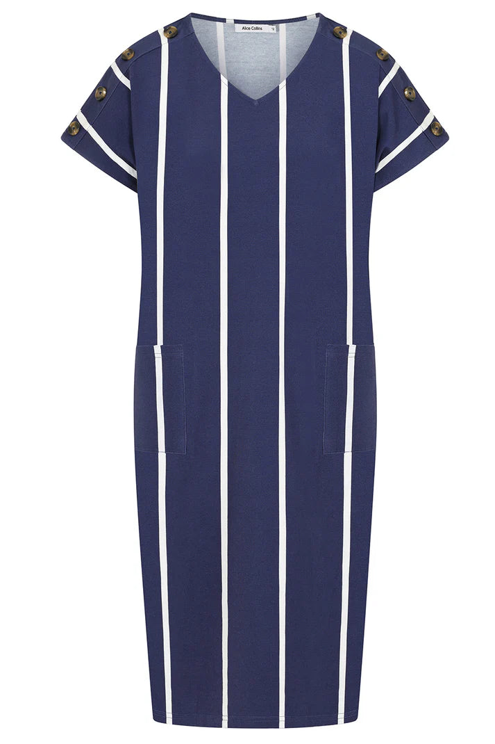 Alice Collins Button Shoulder Dress