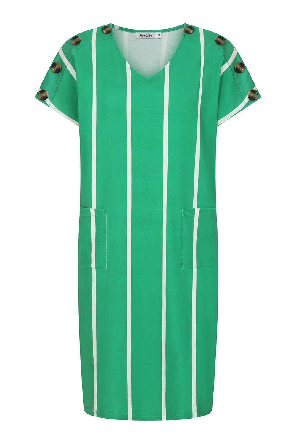 Alice Collins SS26 Button Shoulder Dress 036S150