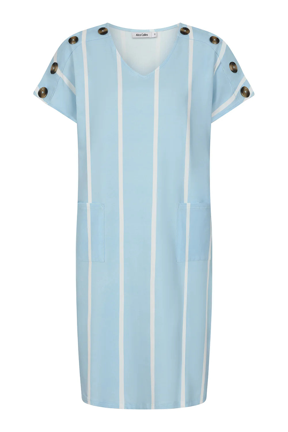 Alice Collins SS26 Button Shoulder Dress 036S150