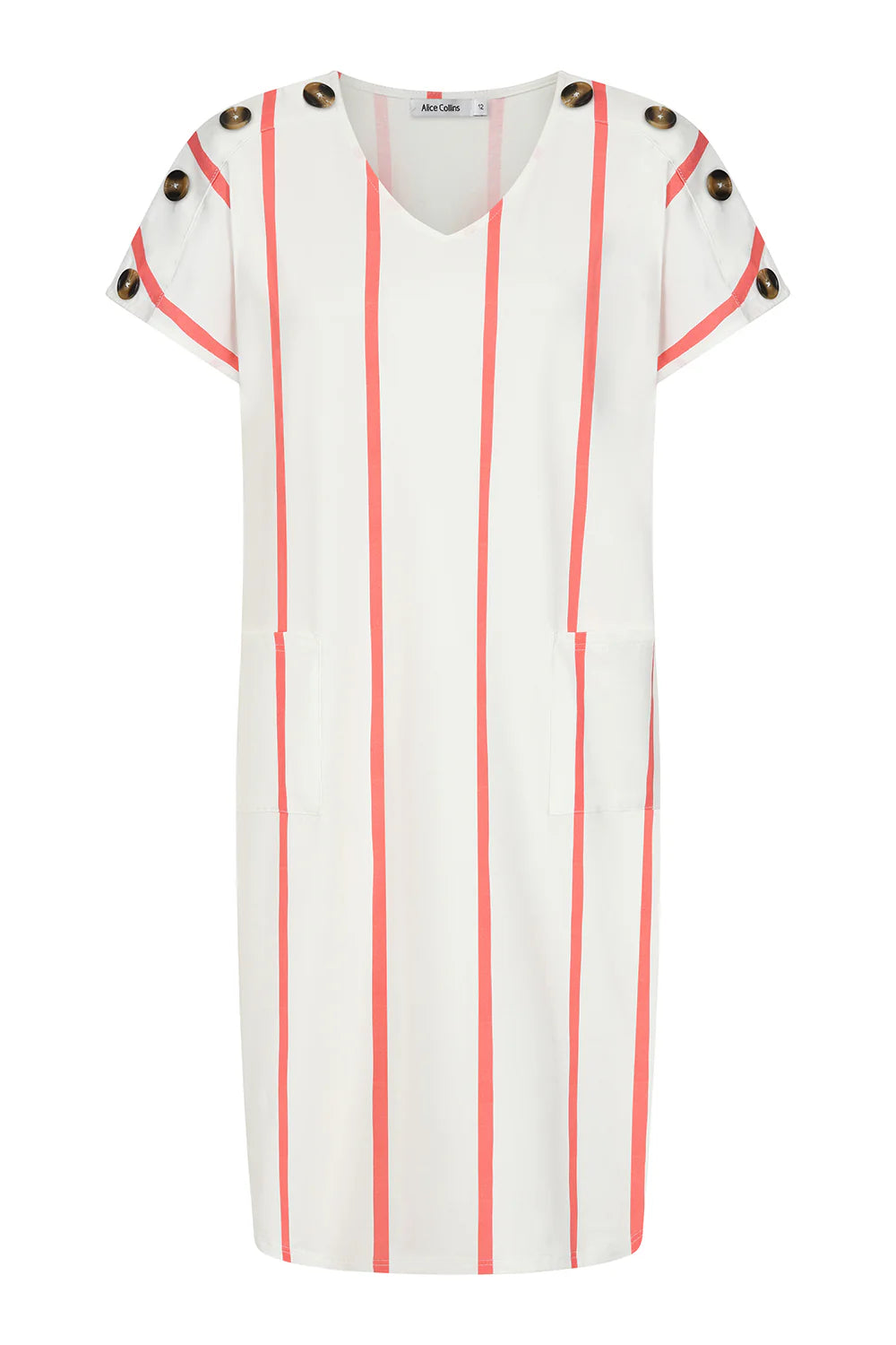 Alice Collins SS26 Button Shoulder Dress 036S150