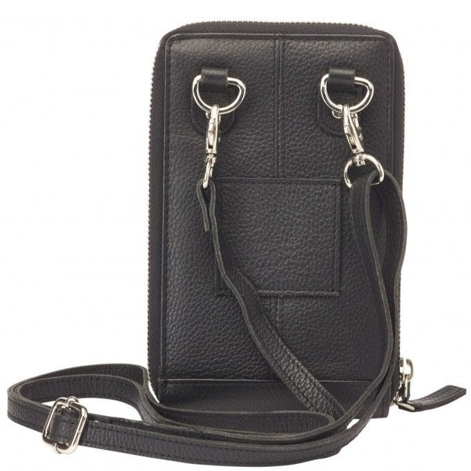 LLG Pebble Leather RFID X-Body Phone Bag