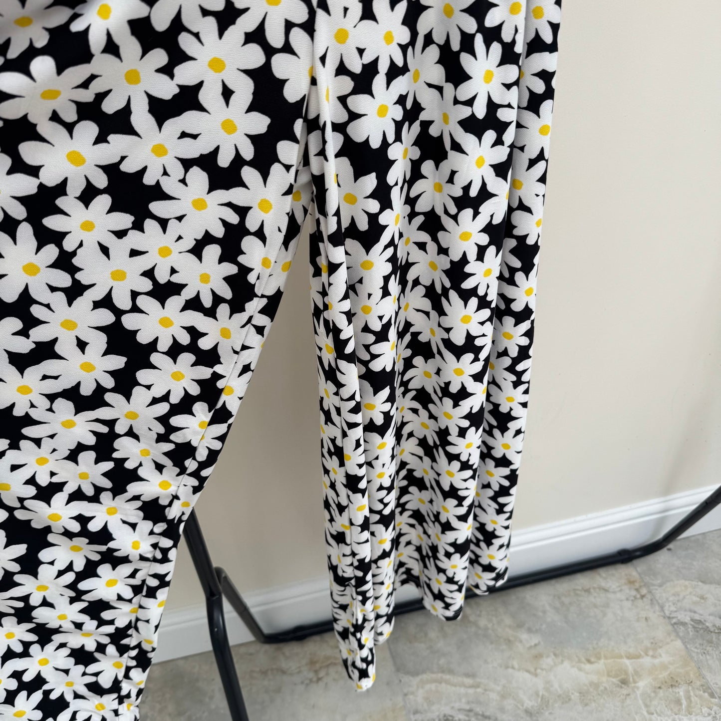 Paramour Black and White Daisy Wide Trousers