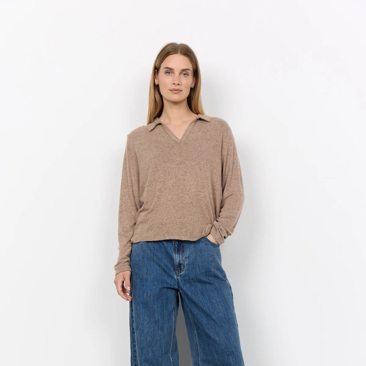 Soyaconcept SC-BIARA 159 Collared Long Sleeve Top