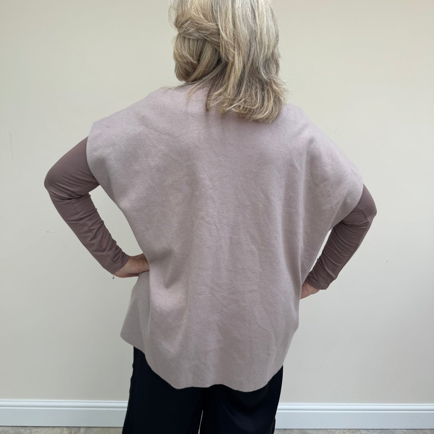 Malissa J WF2432 Oversized Knitted Waistcoat