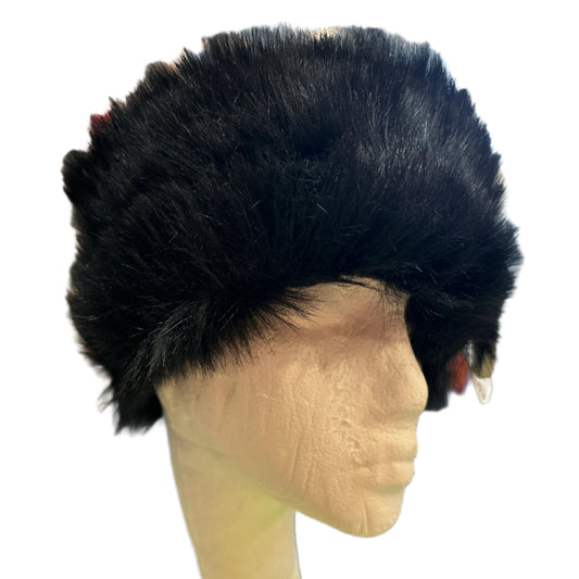 Faux Fur Headband Black