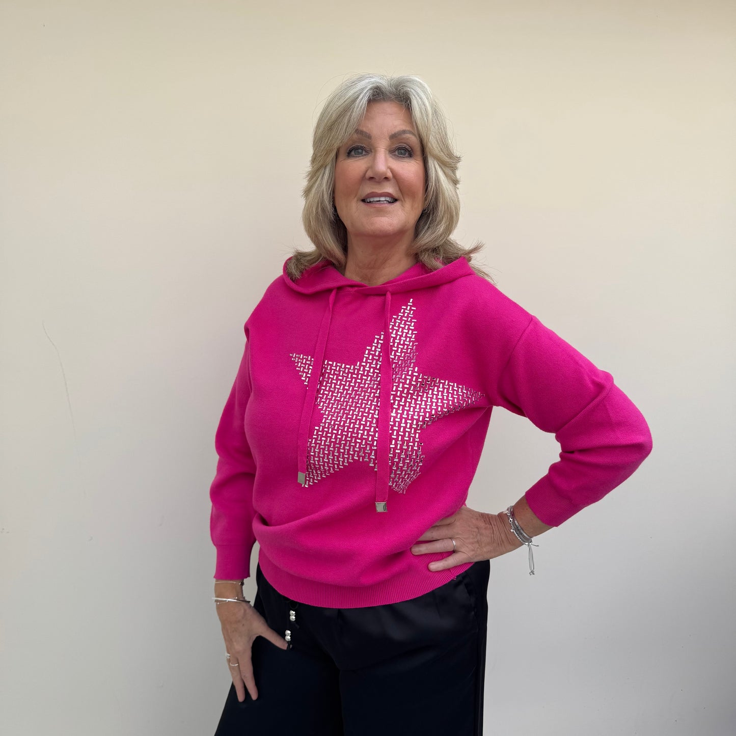 Malissa J knitted bling star jumper