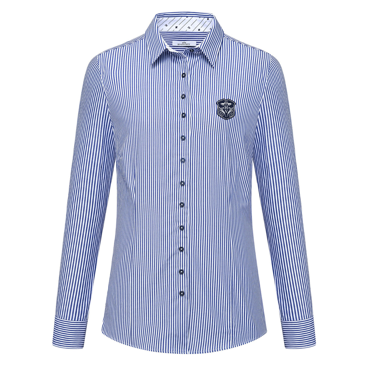 HV. Society Gonda Blue & White Stripe Shirt 0404103861