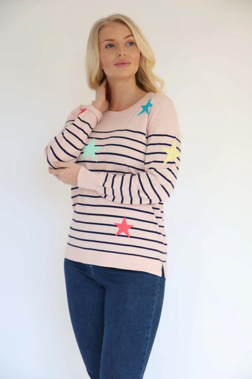 Mudflower Stipes and Stars Jumper