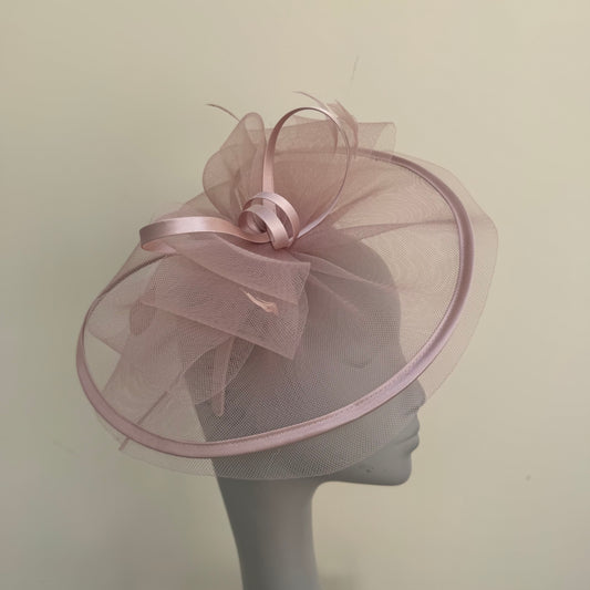 J Bees JB25/71 Truffle  Crin with Satin Detail Fascinator