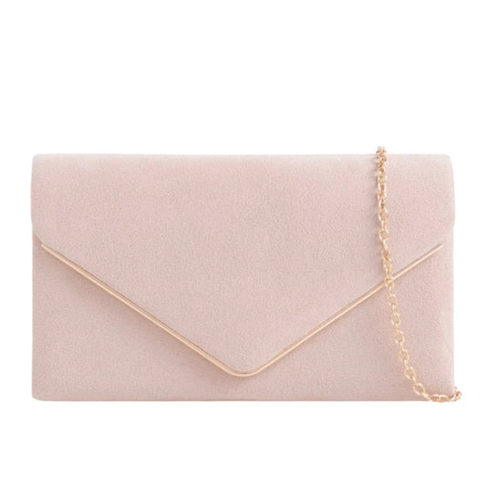 Koko Nude Faux Suede Evening Bag