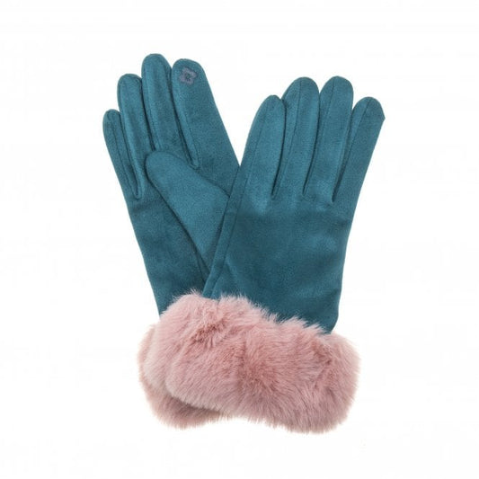 Park Lane Faux Fur Edged Gloves