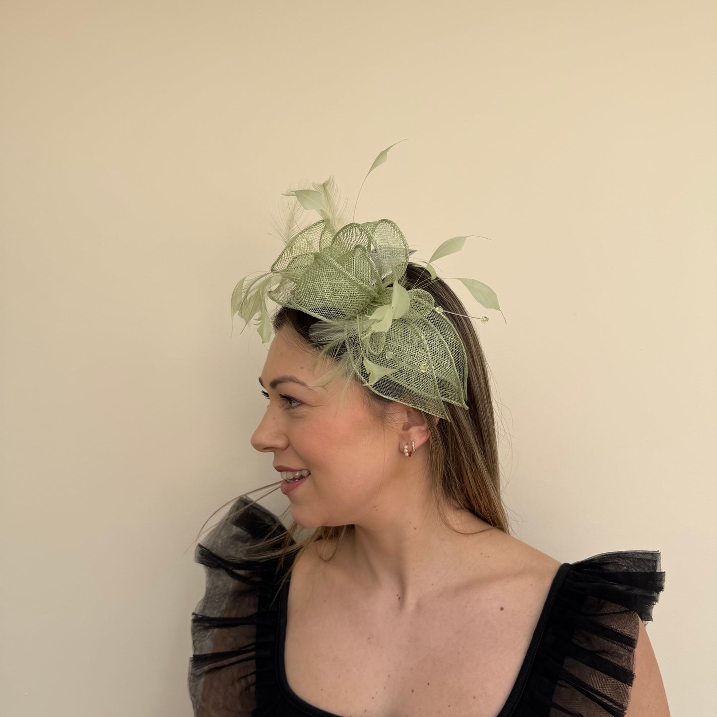 J Bees JB23/318 Meadow Mint Green Fascinator
