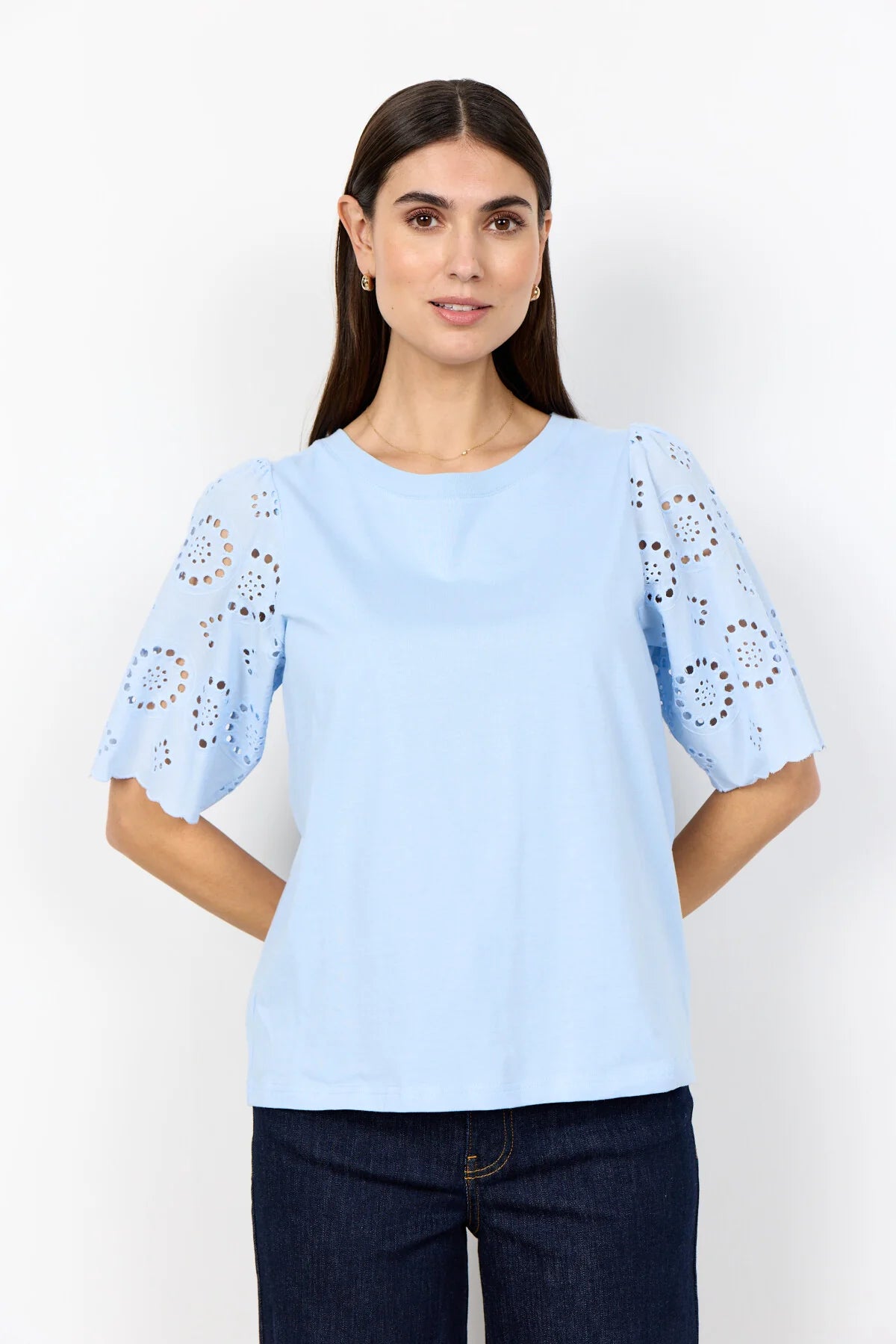 Soyaconcept SC-LORAINE 3 Embroidered Sleeve Tee 26447-20