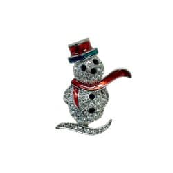 Snowman Brooch