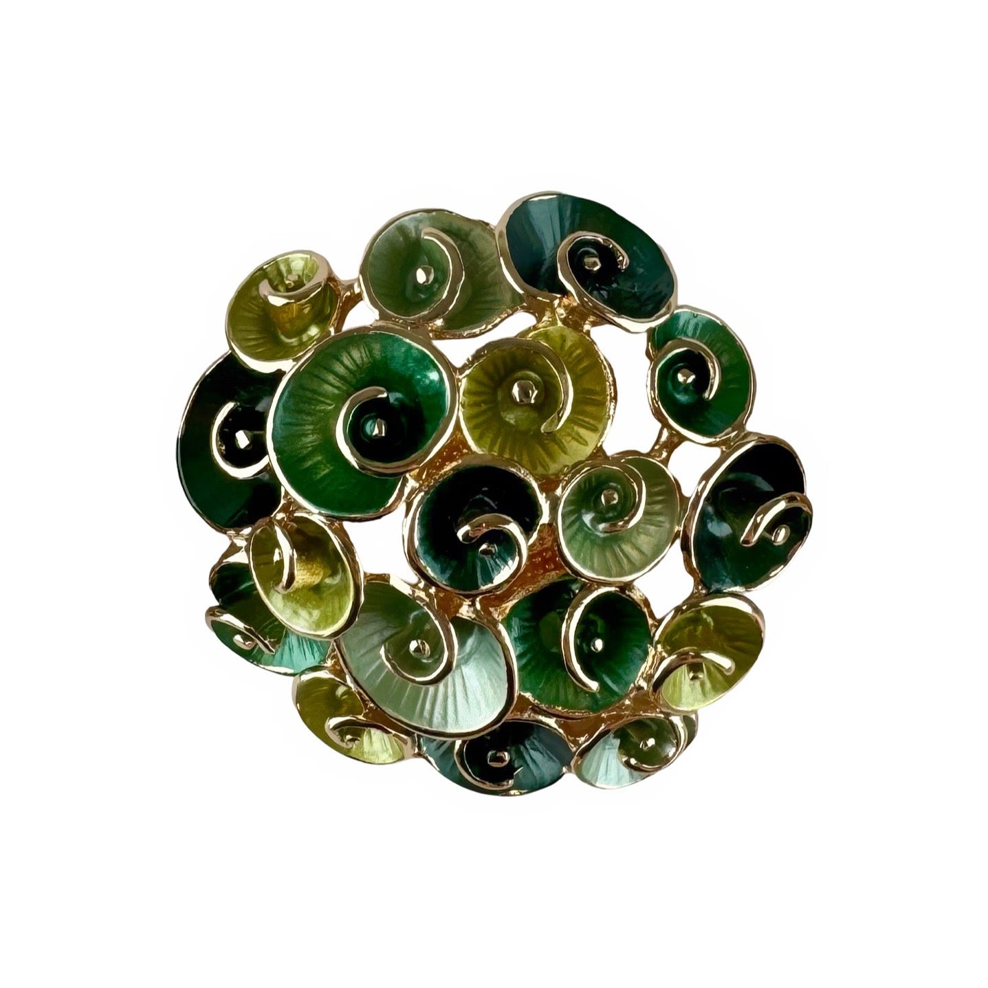 Floral Magnetic Brooch - Green