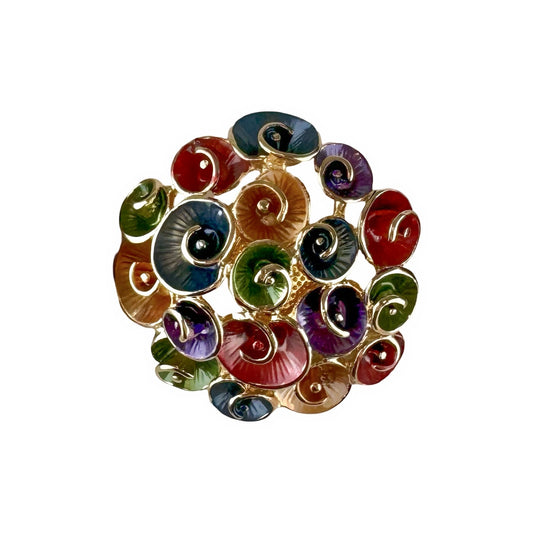 Floral Magnetic Brooch - Multicoloured