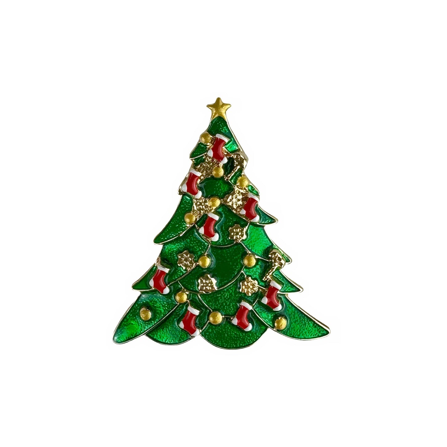 Christmas Magnetic Brooch - Christmas Tree