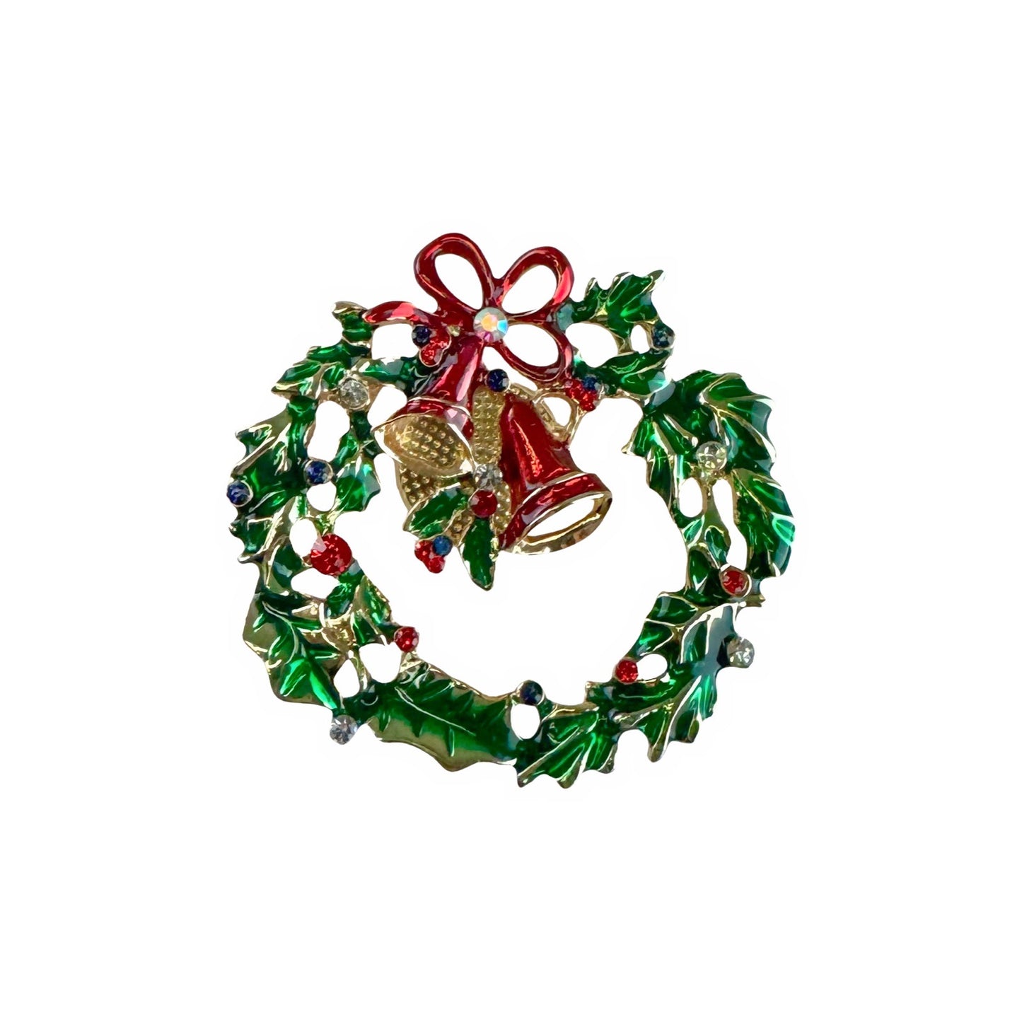 Christmas Magnetic Brooch - Christmas Wreath