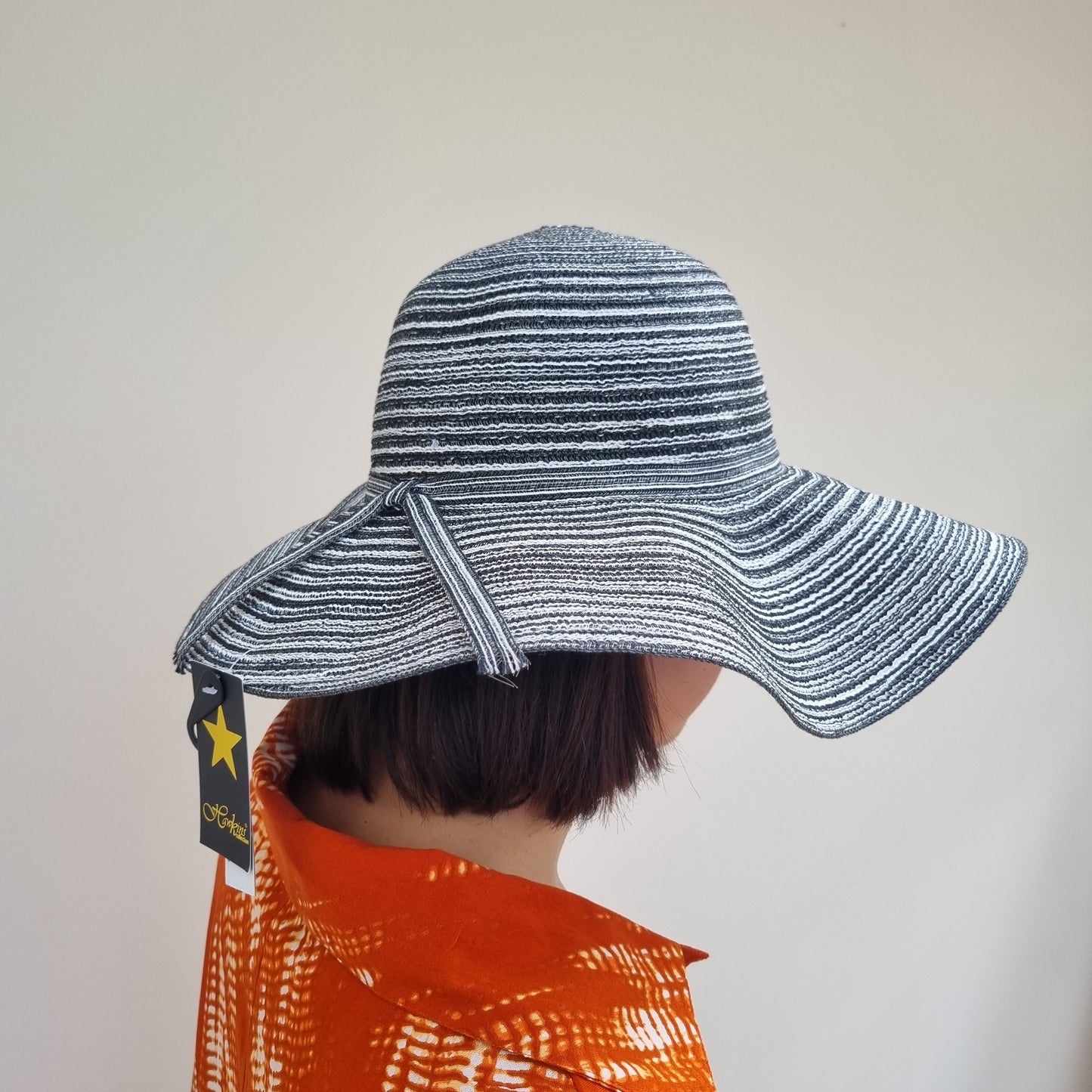 Wide Brim Multi-Coloured Straw Hat