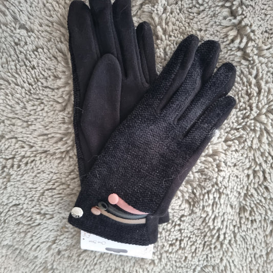 Equilibrium Chenille 3 stripe gloves