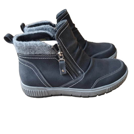 Fleece top ankle boot