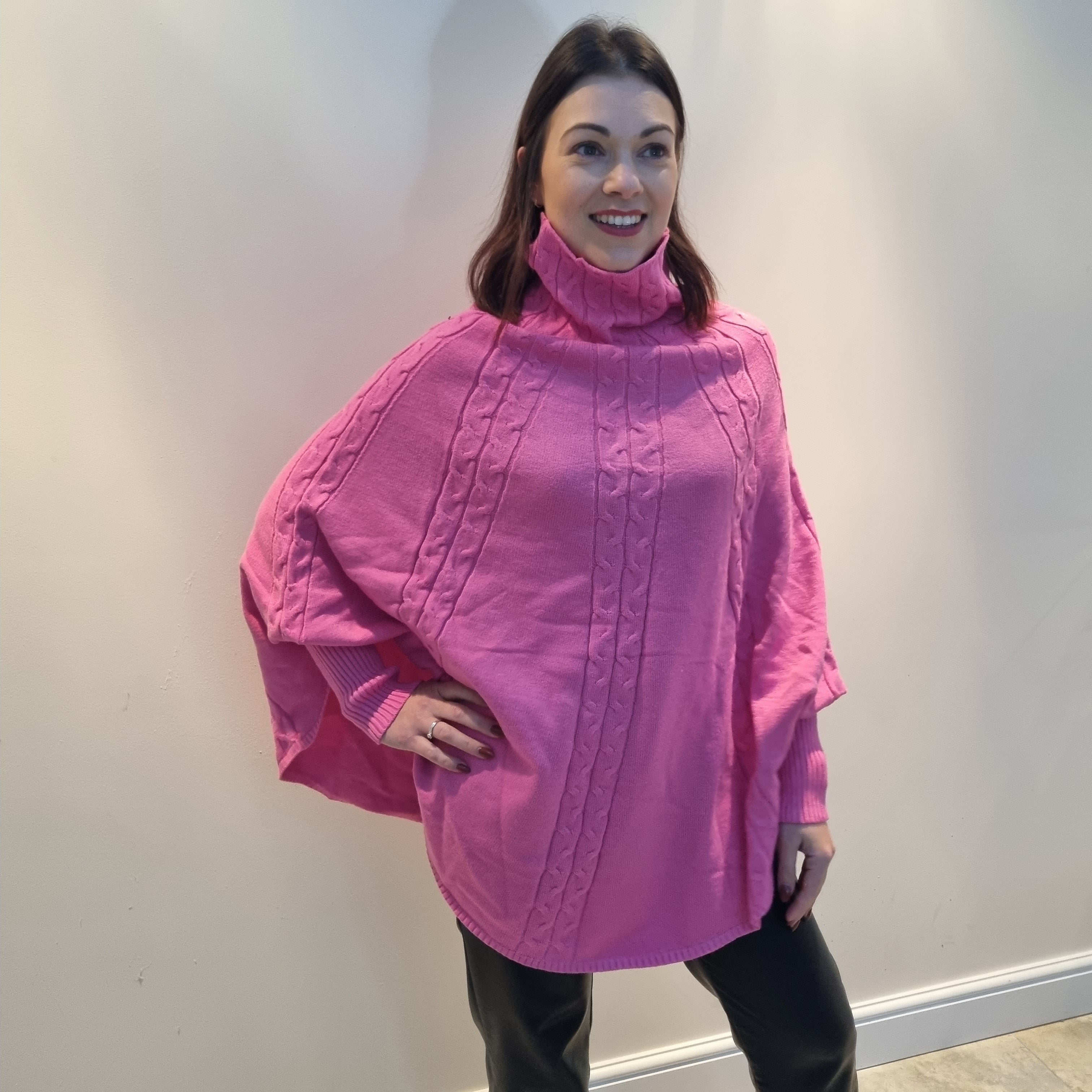 Knitted on sale poncho jumper