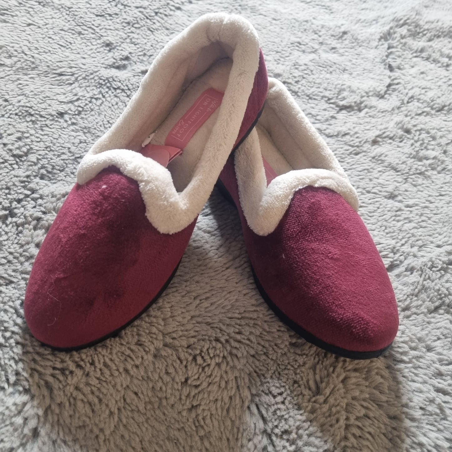 Muriel Faux fur collar slipper