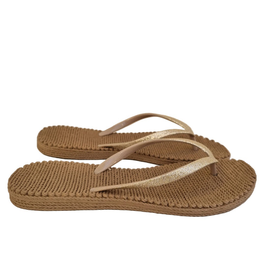 Gold glitter Toe Post Flip Flop
