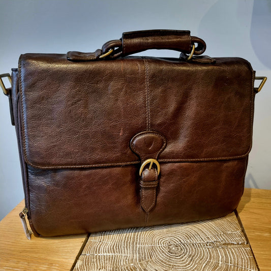 High Design Leather Buckle Briefcase