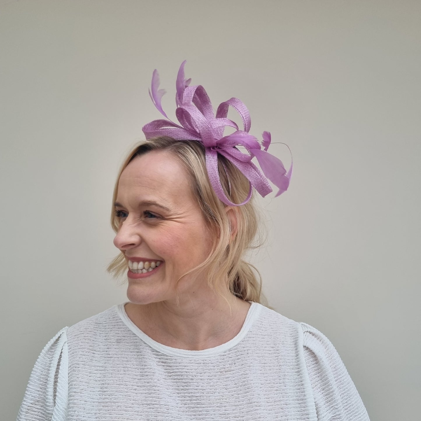 J Bees JB22/238 Fascinator on Headband In Purples