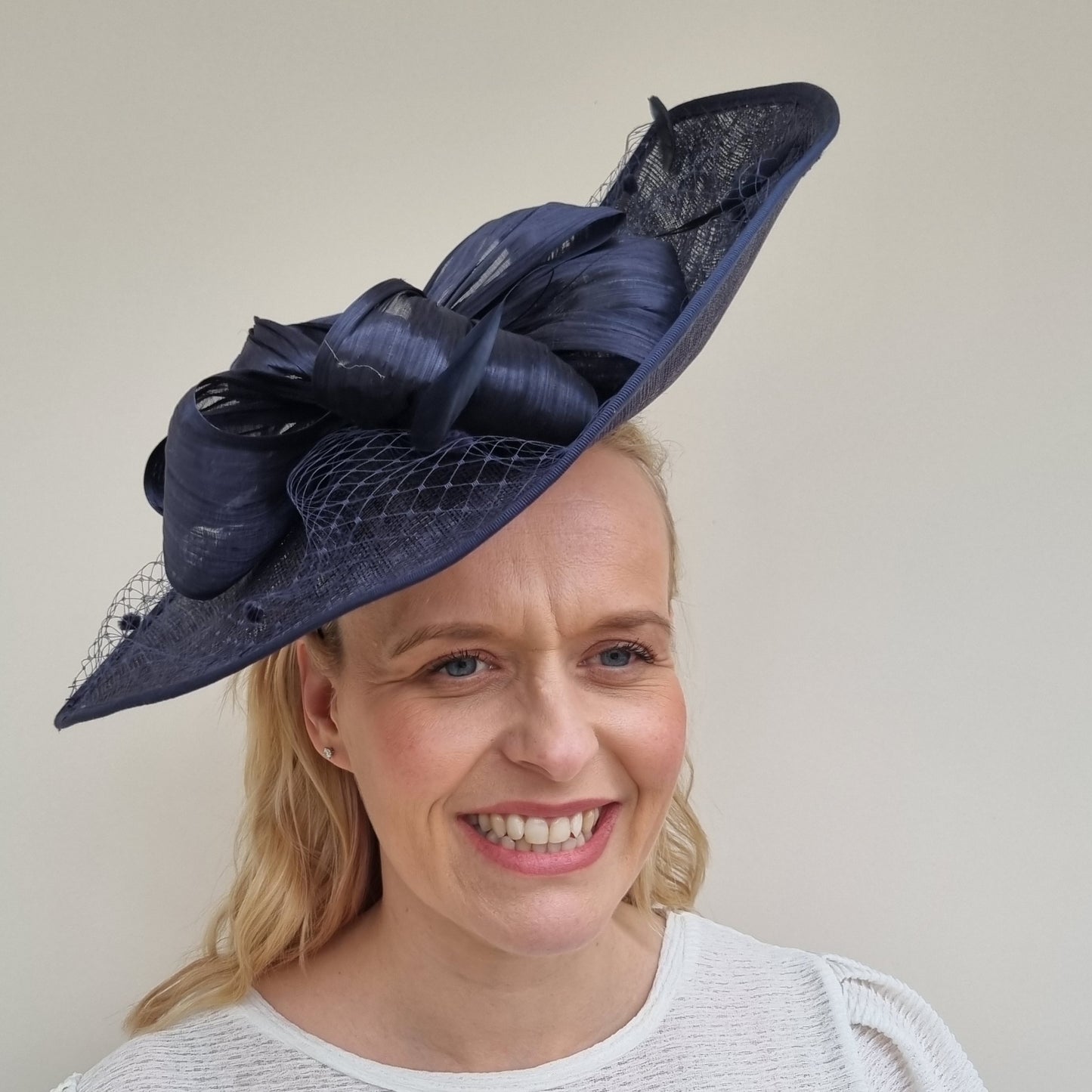 J Bees JB23/288 Navy Netted Hatinator on Headband