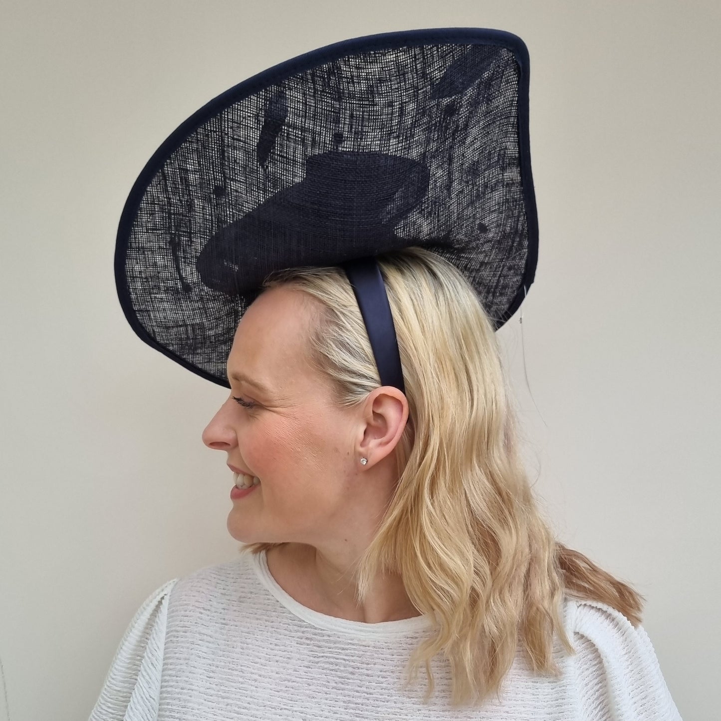 J Bees JB23/288 Navy Netted Hatinator on Headband