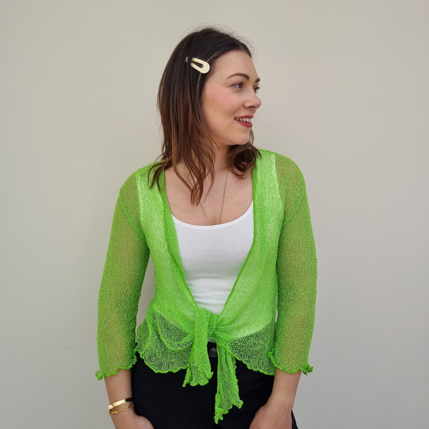 Summer Fine Knit Shrug Top