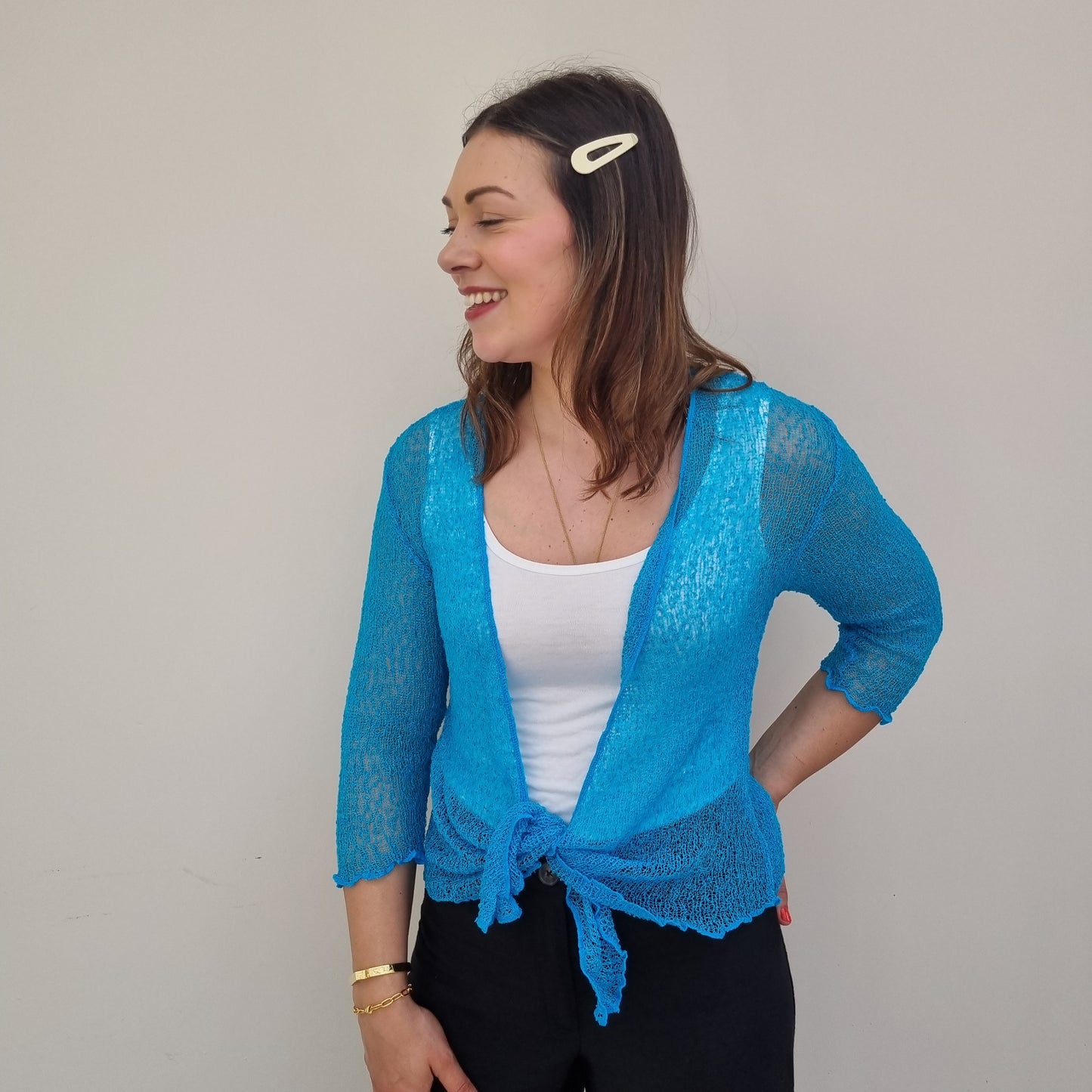 Summer Fine Knit Shrug Top