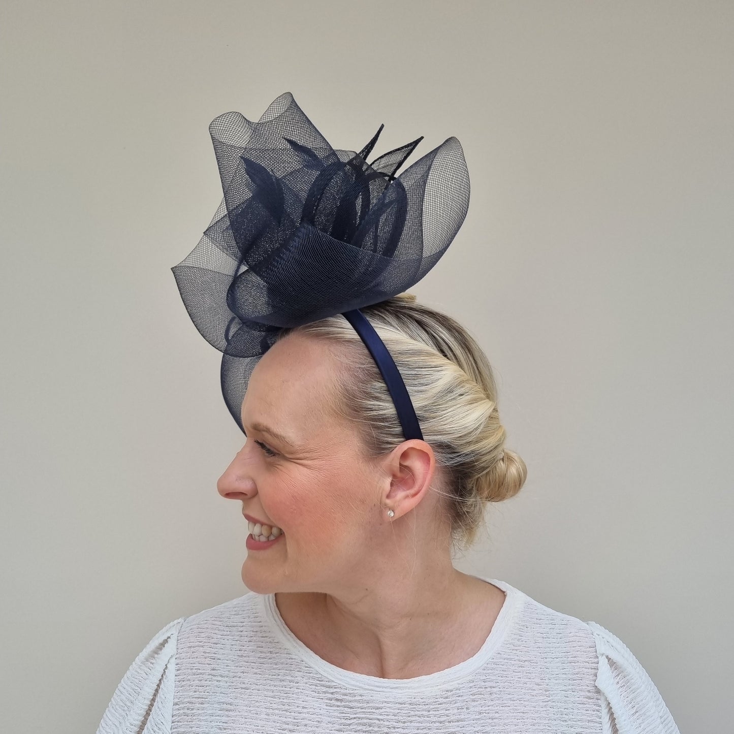 Boardmans Gracie Net Fascinator in Navy