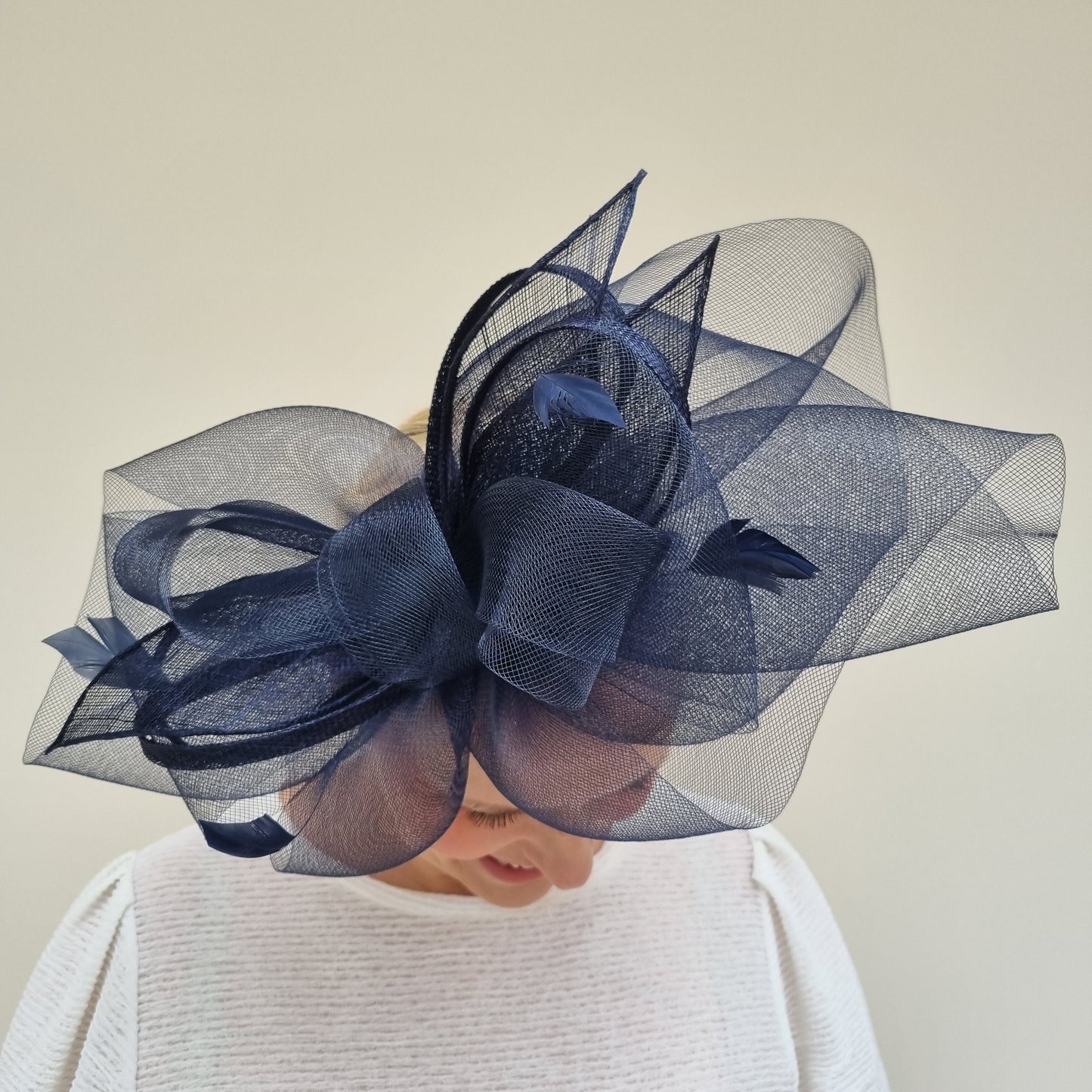 Boardmans Gracie Net Fascinator in Navy