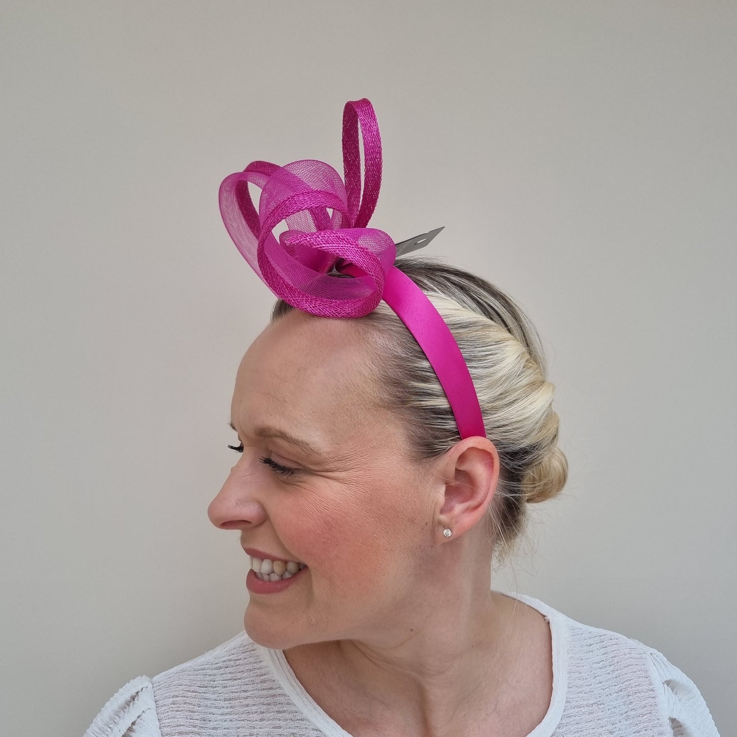 Boardmans Cecilia Looped Crin Headband in Fuchsia