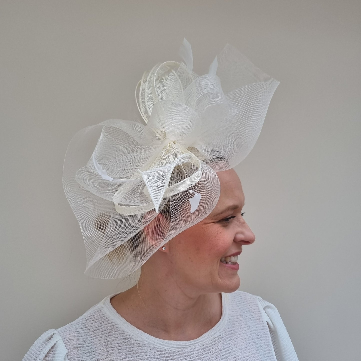 Boardmans Gracie Net Fascinator in Ivory