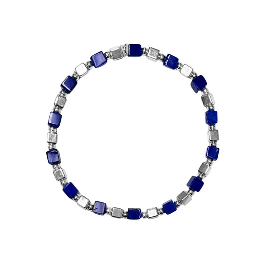 Blue and Silver Bracelet