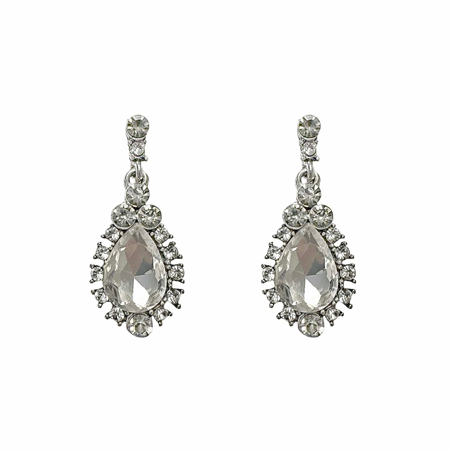 Tear Drop Silver Earrings