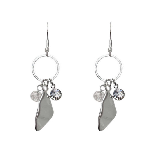 Silver Charm Design Earrings